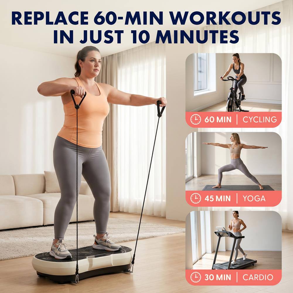 REPLACE 60-MIN WORKOUTS IN JUST 10 MINUTES

60 MIN | CYCLING

45 MIN | YOGA

30 MIN | CARDIO