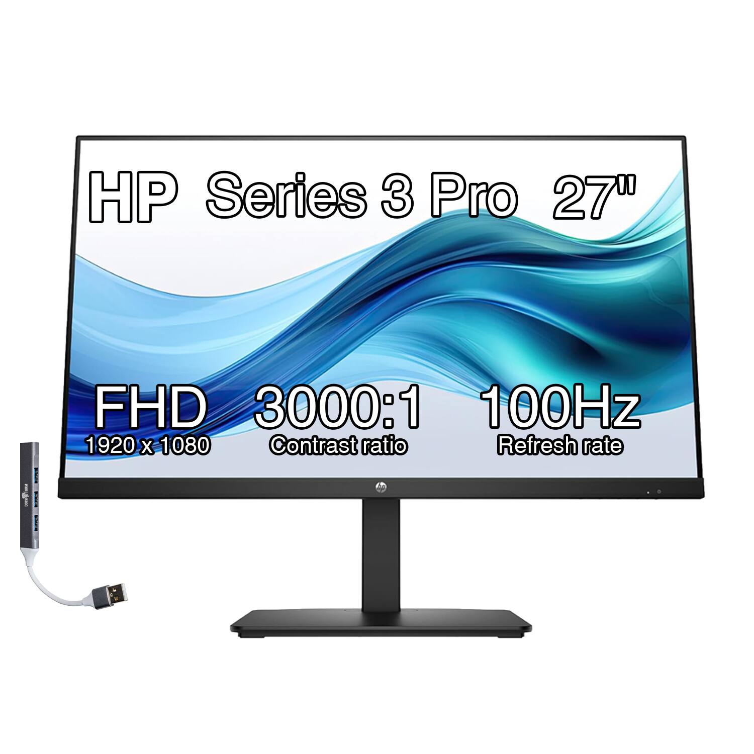 HP Series 3 Pro 27" i | FHD 3000:1 100Hz 1920 x 1080 Contrast ratio Refresh rate