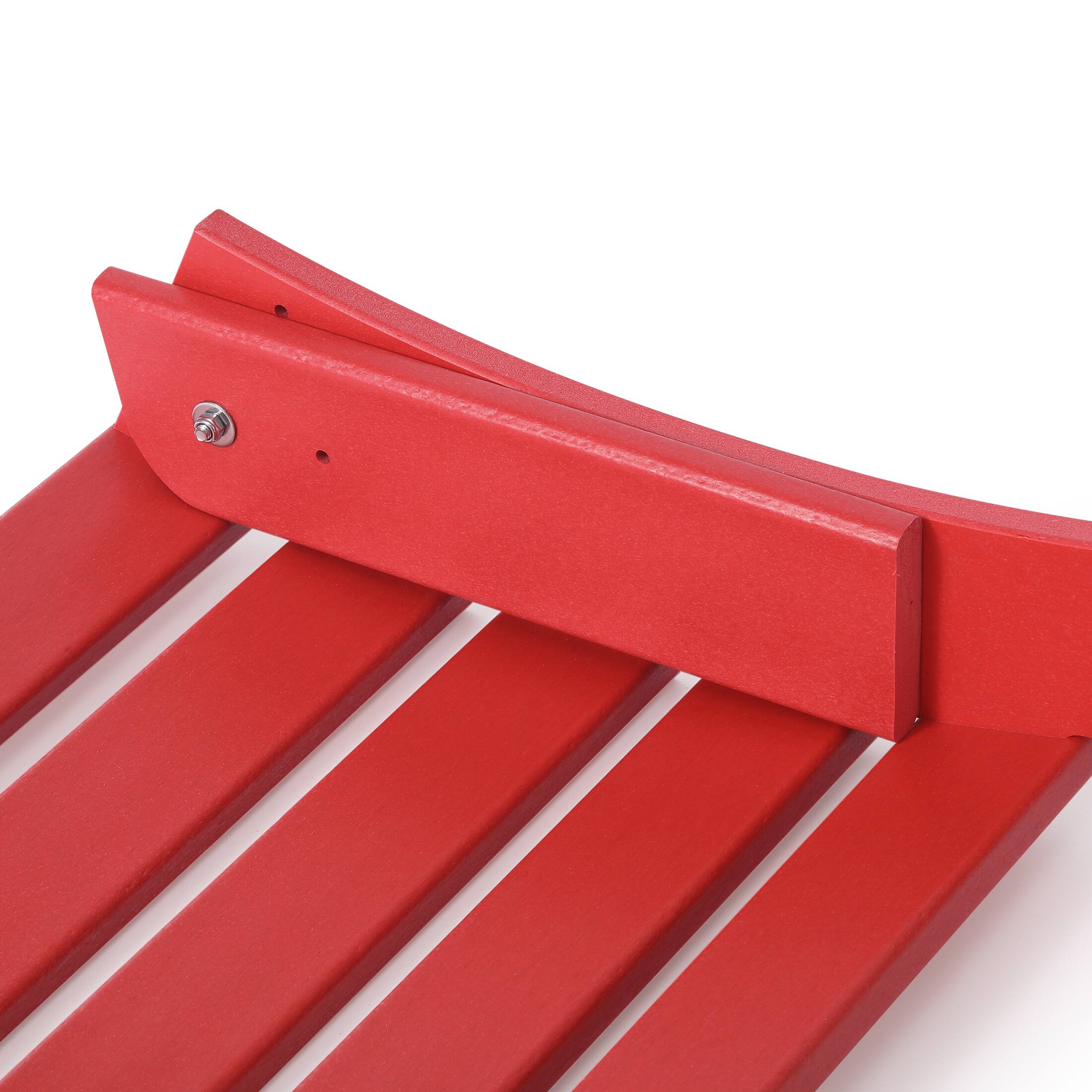 Alt View 6. WestinTrends - WestinTrends Malibu Outdoor folding ottoman for Adirondack chair - Red.
