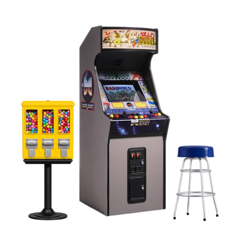 Bad Dudes Vs. Dragon Ninja Mini Arcade Machine Bundle Chrome