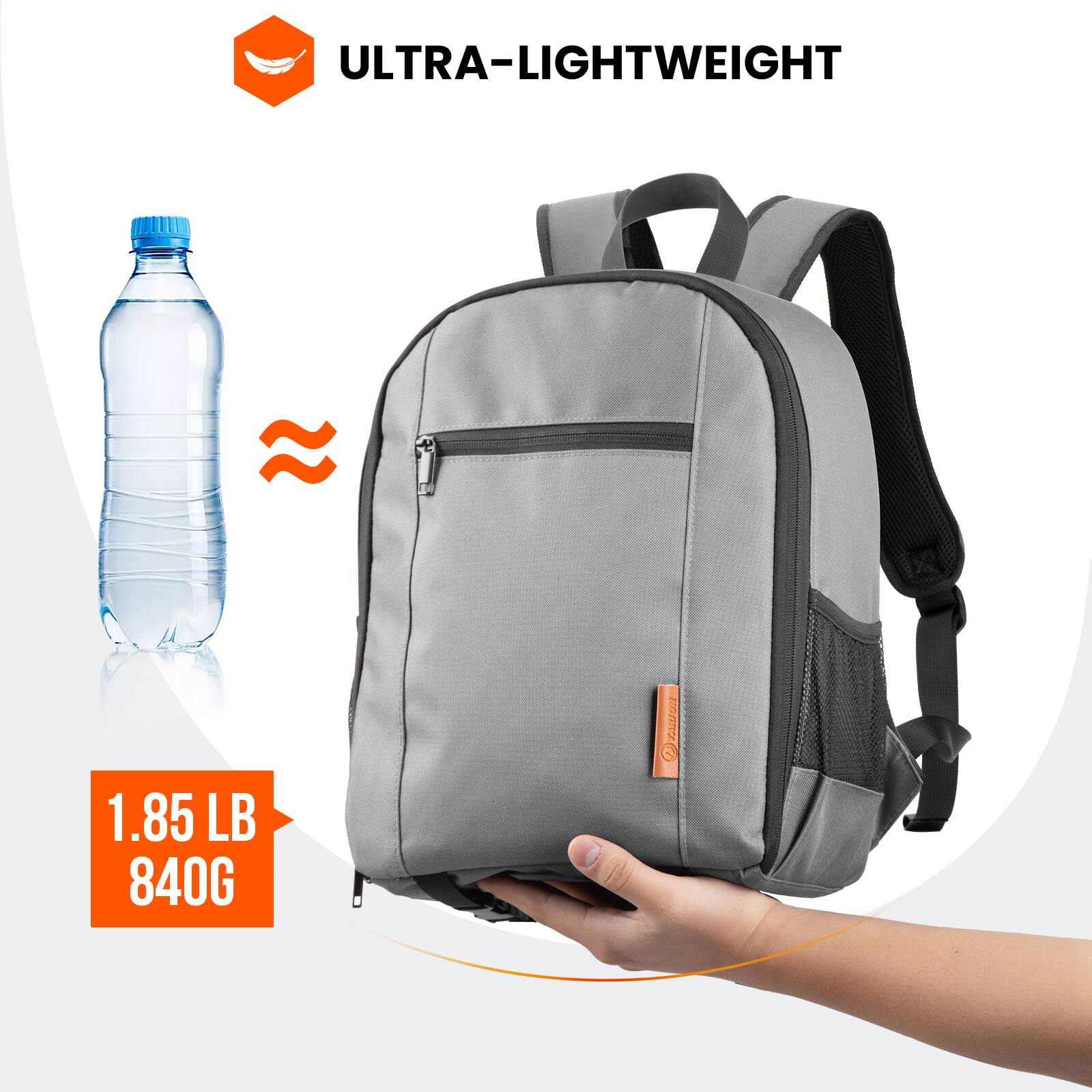 ULTRA-LIGHTWEIGHT

1.85 LB  
840G