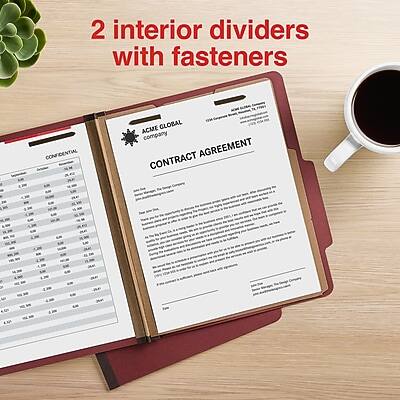 2 interior dividers with fasteners

ACME GLOBAL COMPANY

CONFIDENTIAL

CONTRACT AGREEMENT
