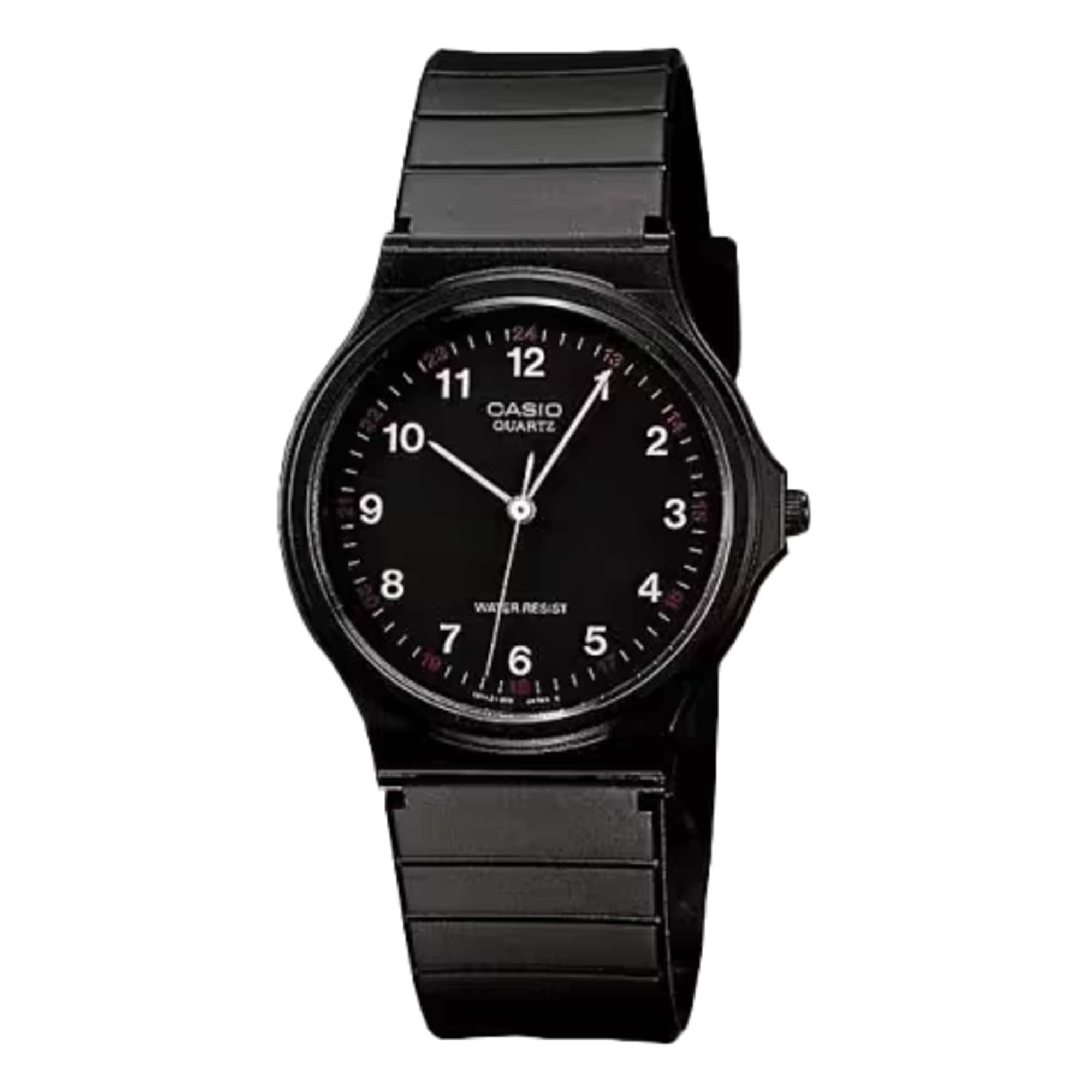 Casio - Men’s Dial Resin Lightweight Analog Wristwatch - MQ-24-1B - Black