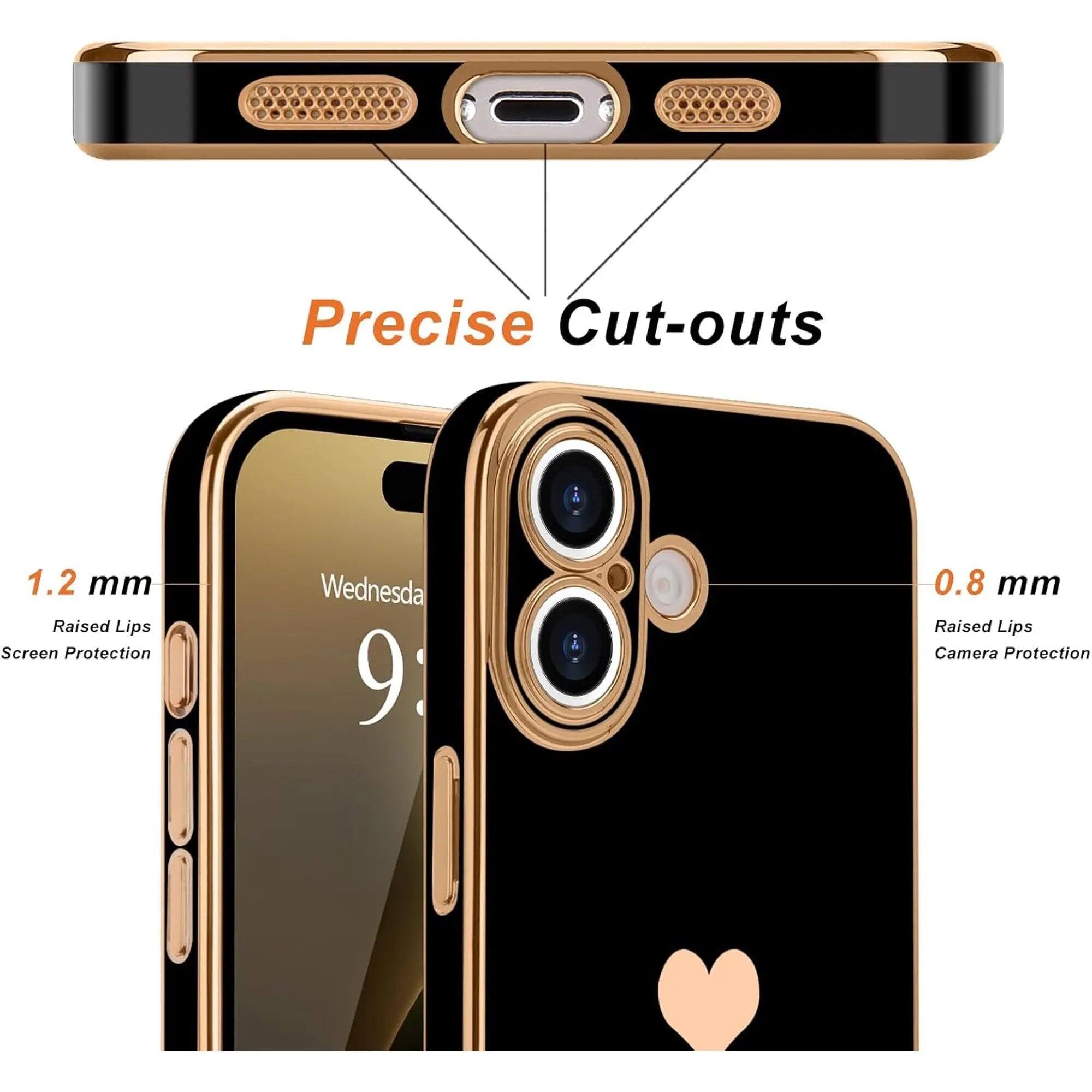 Precise Cut-outs

1.2 mm Raised Lips Screen Protection

0.8 mm Raised Lips Camera Protection