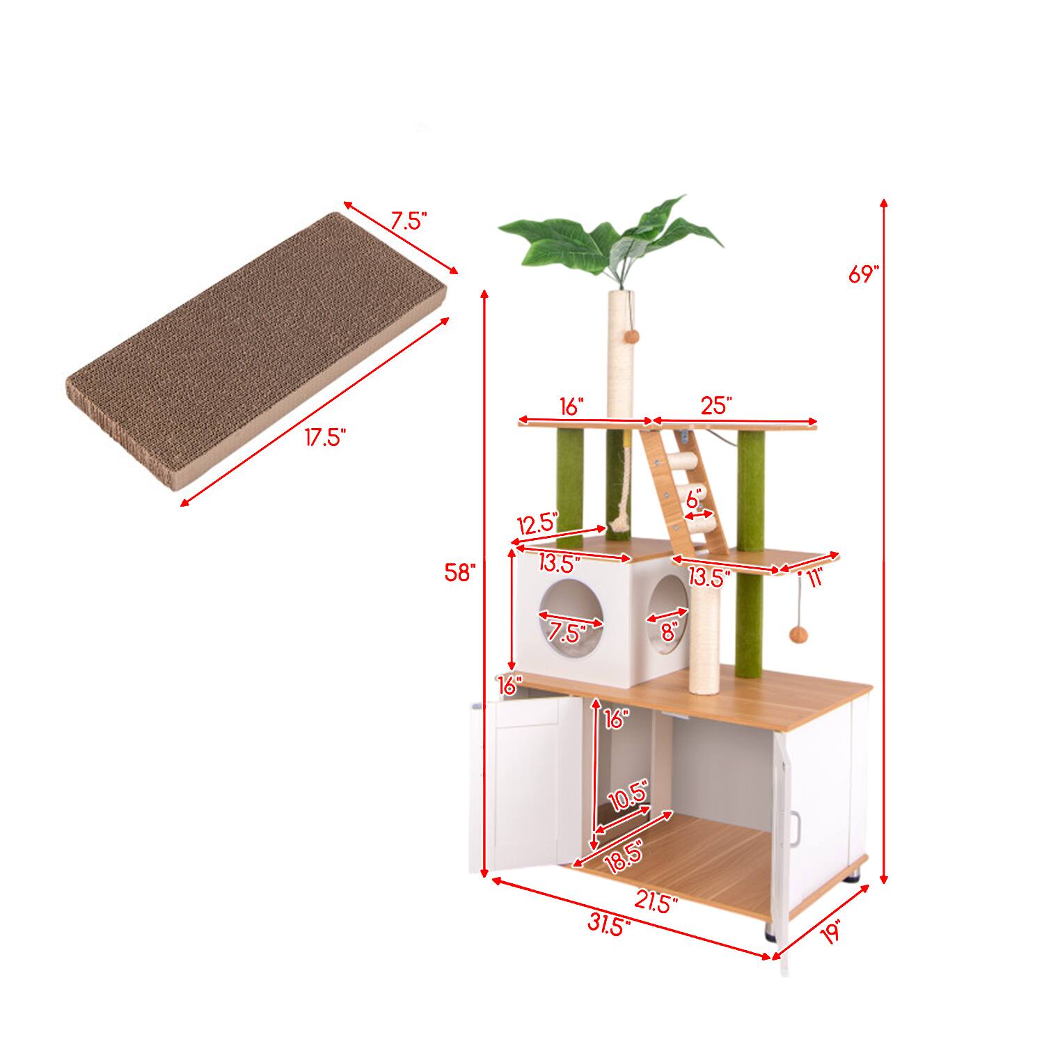 7.5" 69" 17.5" 16" 25" 58" 12.5" 13.5" 6" 13.5" 11" 7.5" 8" 16" 16" 10.5" 18.5" 21.5" 31.5" 19"