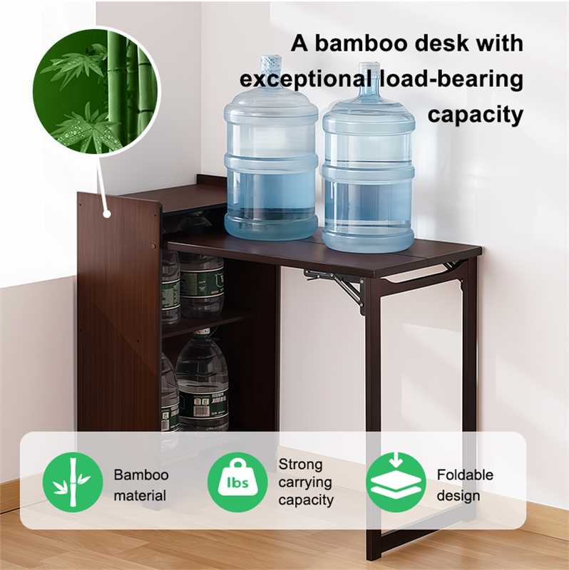 A bamboo desk with exceptional load-bearing capacity

- Bamboo material
- Strong carrying capacity
- Foldable design