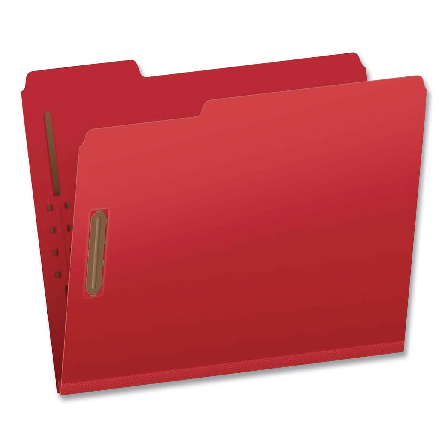 "Tops Business Forms - Colored Pressboard Top Tab Fastener Folders, 2"" Expansion, 2 Fasteners, Letter Size, Bright Red Exterior, 25/Box" price history on PriceWatchPro