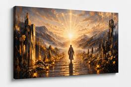FC Design - Large Canvas 24x36" Frameless Sacred Journey Light Style Art Painting Home Wall Décor - MultiColor