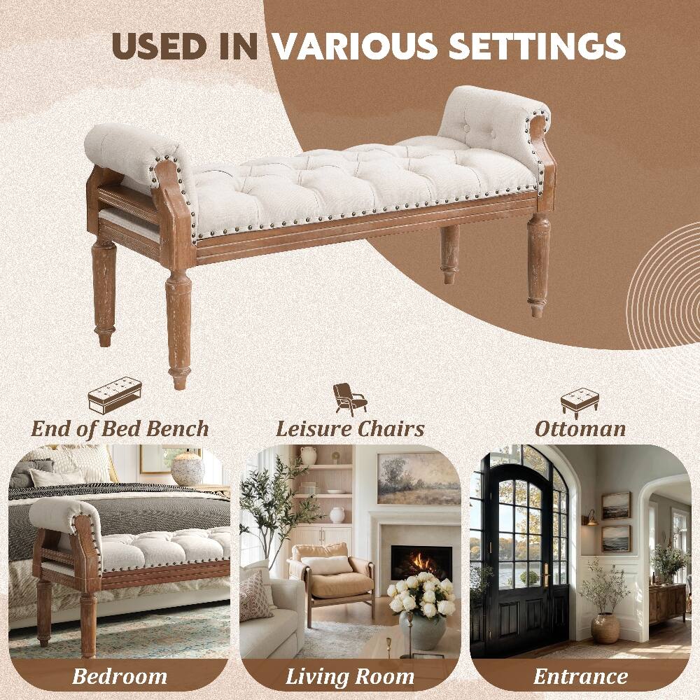 USED IN VARIOUS SETTINGS

End of Bed Bench
Leisure Chairs
Ottoman

Bedroom
Living Room
Entrance