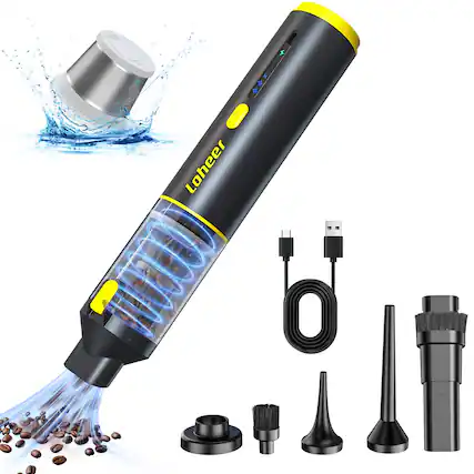 Front. Loheer - Handheld Vacuum Cordless, Portable Car Vacuum Cleaner, 16KPA Powerful Suction for Car Home Pet - Black.