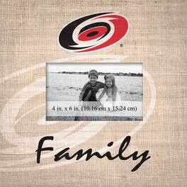 Fan Creations - Carolina Hurricanes 10'' x 10'' Burlap Pattern Frame - Multicolor