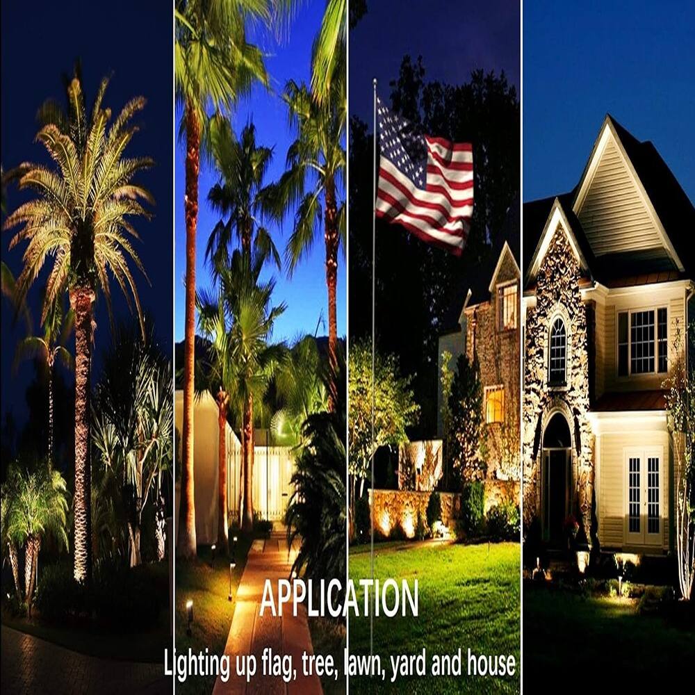 APPLICATION  
Lighting up flag, tree, lawn, yard and house