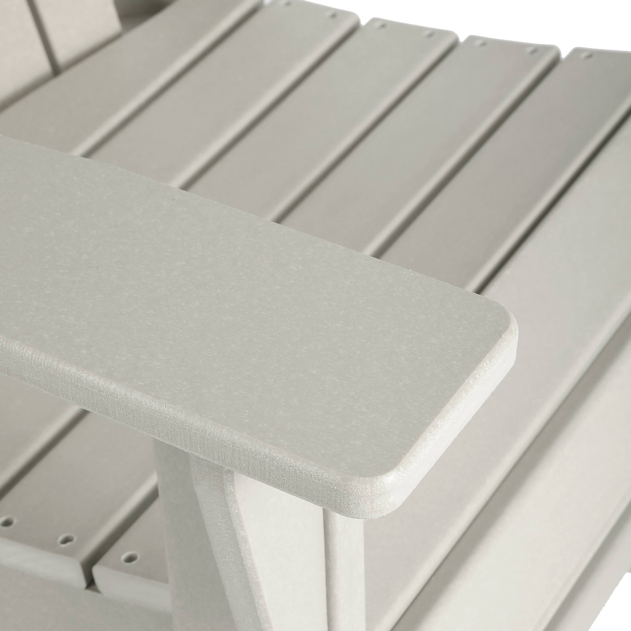 Alt View 7. WestinTrends - WestinTrends Dylan Outdoor Patio Shell-back Adirondack Dining Chair Weather Resistant - Sand.