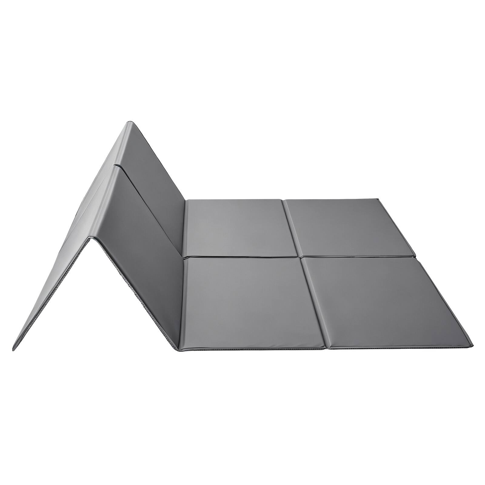 Alt View 5. VEVOR - Bunkie Board, King Size 80.3 x 75.9 in, Foldable Bed Board Under Mattress with Hook-and-Loop Straps, PP Core - Gray.