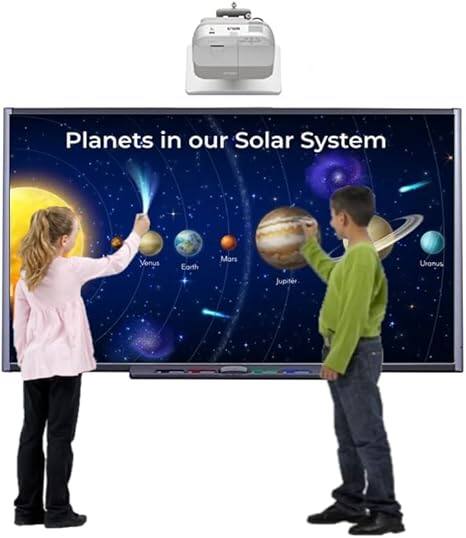 Planets in our Solar System: Venus, Earth, Mars, Jupiter, Uranus.