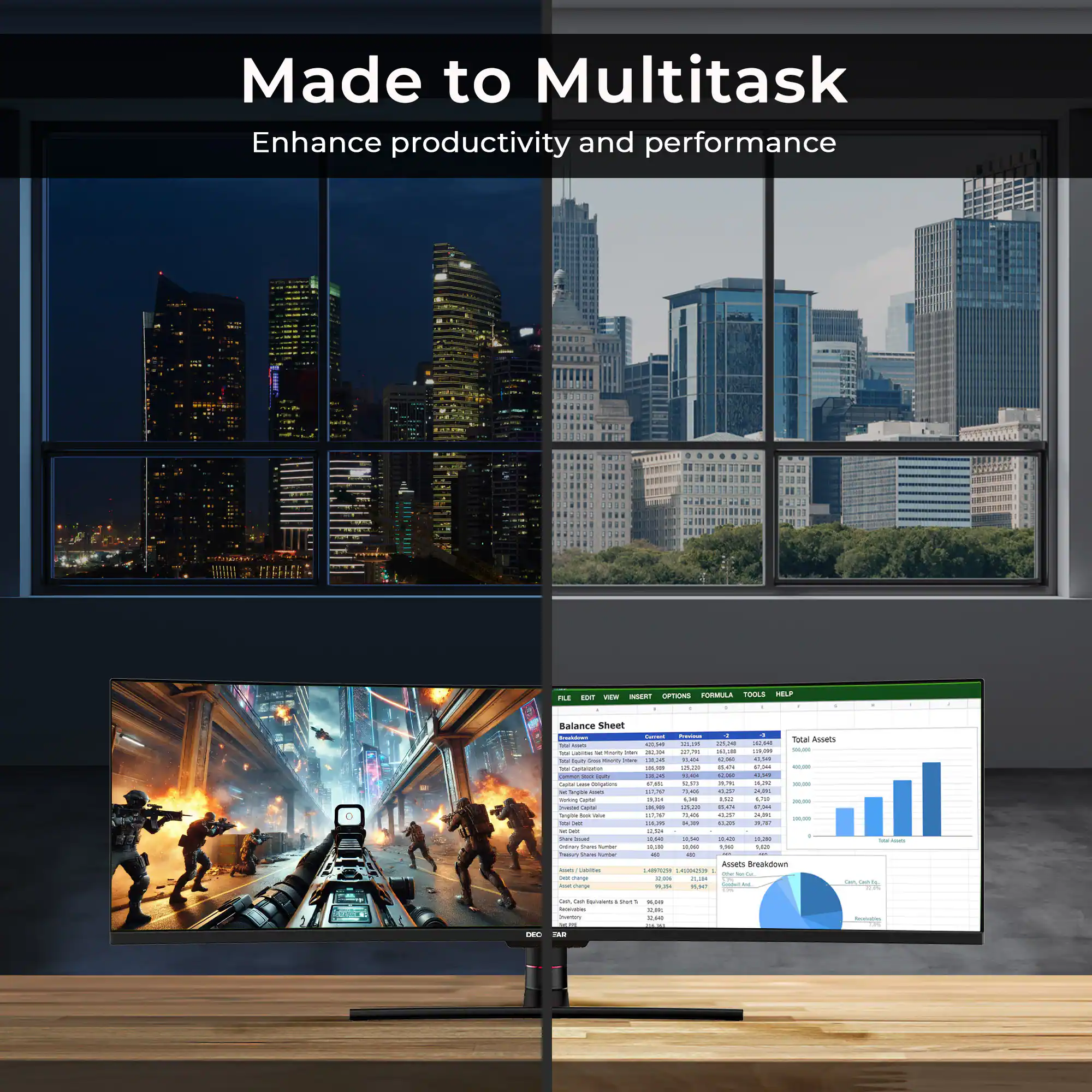 Made to Multitask
Enhance productivity and performance

Balance Sheet

Assets Breakdown

Total Assets