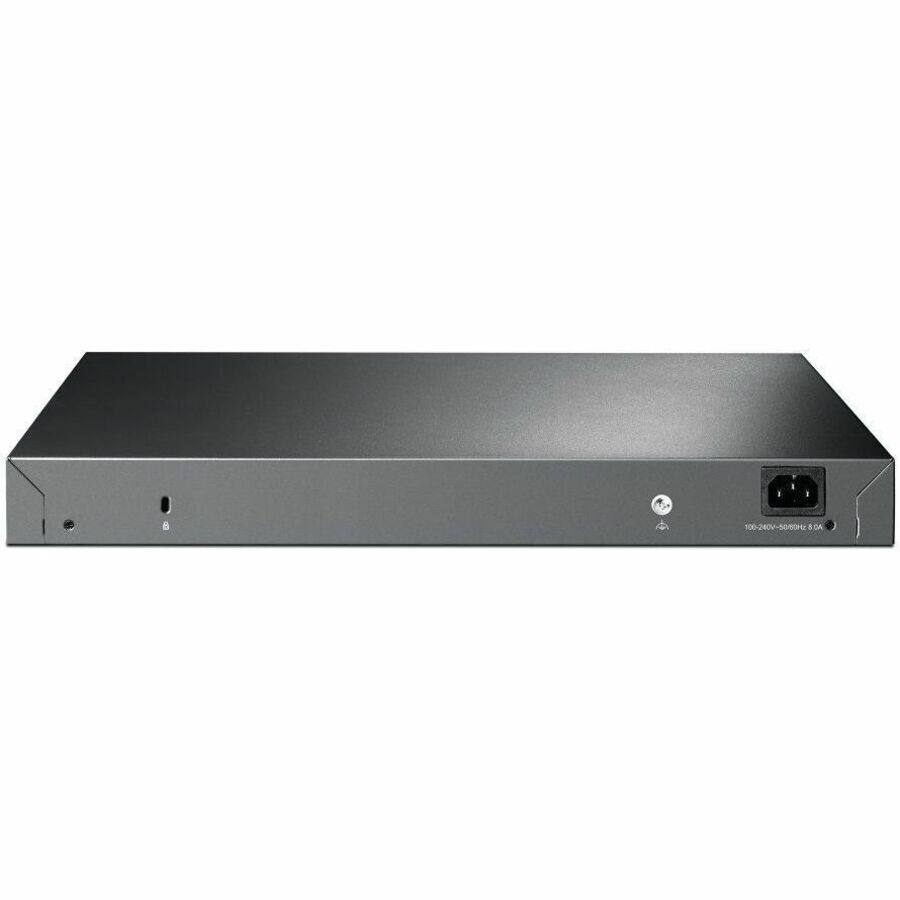 Alt View 4. TP-Link - TP-Link JetStream 24-Port 2.5GBASE-T and 4-Port 10GE SFP+ L2+ Managed Switch with 16-Port PoE+ & 8-Port PoE++ - 24 Ports - Black.