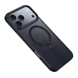 Dteck - for Apple iPhone 18 Pro Max Magnetic Case,Support Wireless Charging,Slim PC TPU Back Cover with 360 Rotating Kickstand - Black