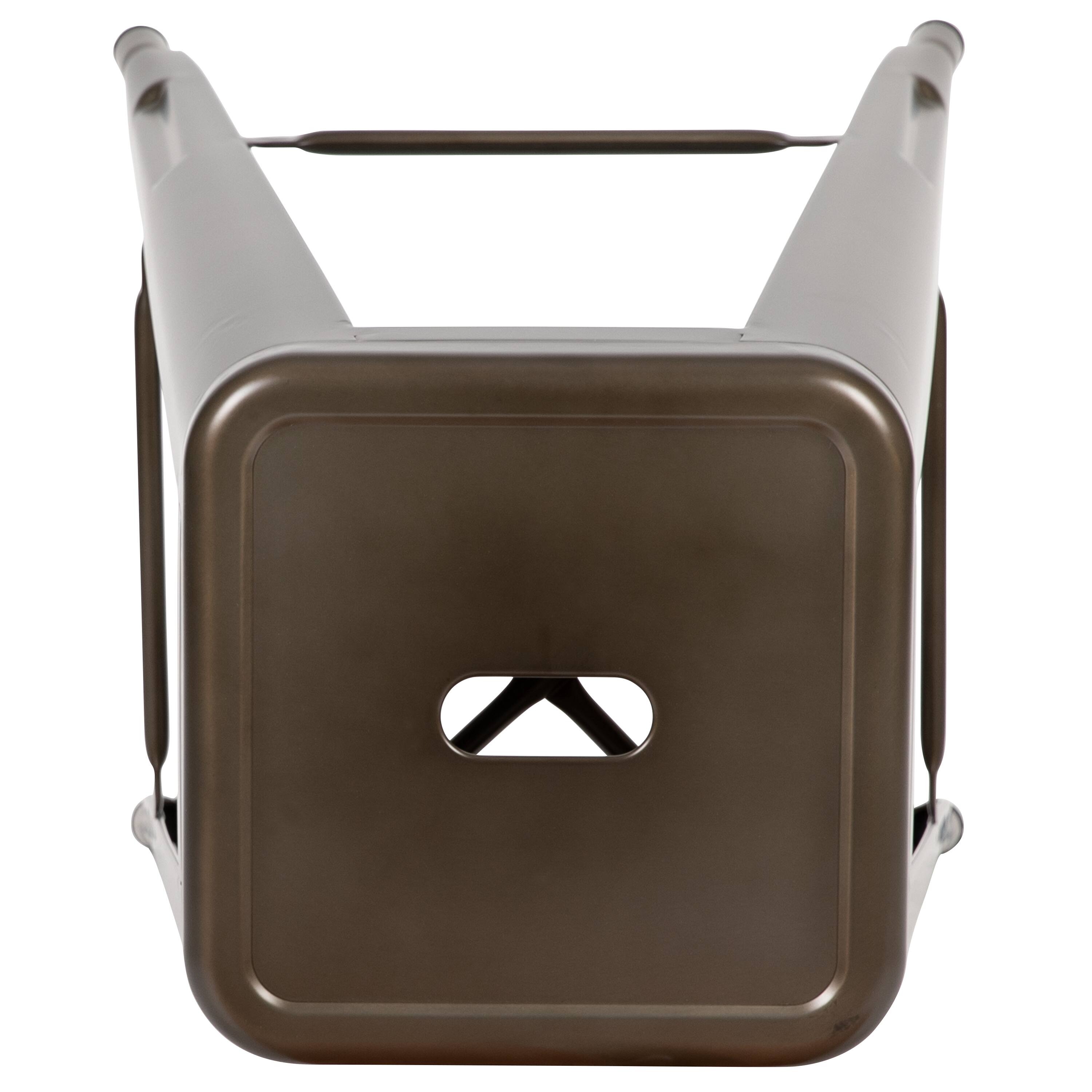 Alt View 7. Emma + Oliver - 4 Pack 30" High Metal Indoor Bar Stool - Stackable Stool - Gun Metal.