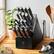 Alt View 2. Henckels - Graphite 20-pc Self-Sharpening Knife Set with Block 17633-020 - Black.