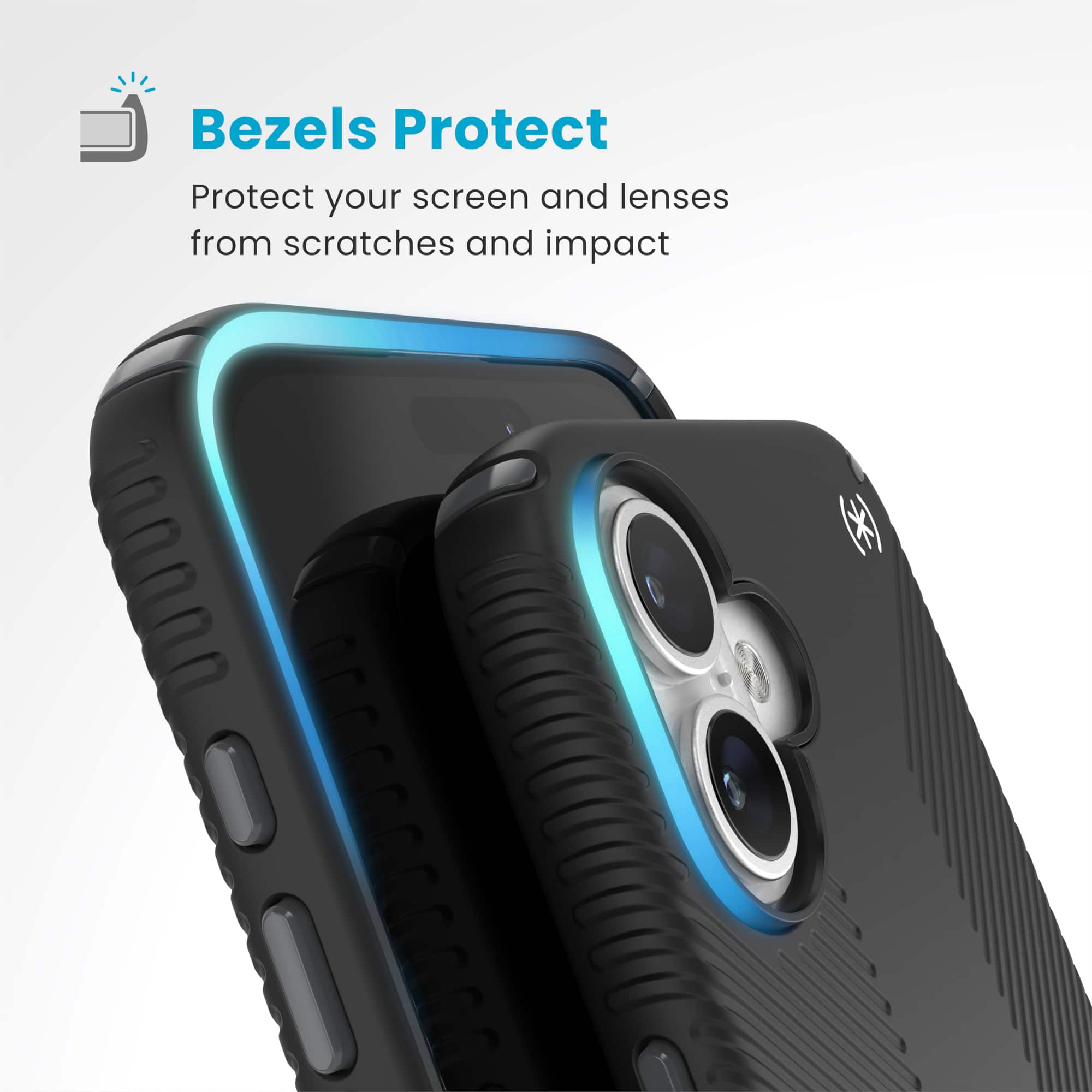 Protect your screen and lenses from scratches and impact with Bezels Protect.