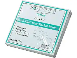 Quality Park - 6" x 5.88" CD & DVD Mailer, 10/Box - White