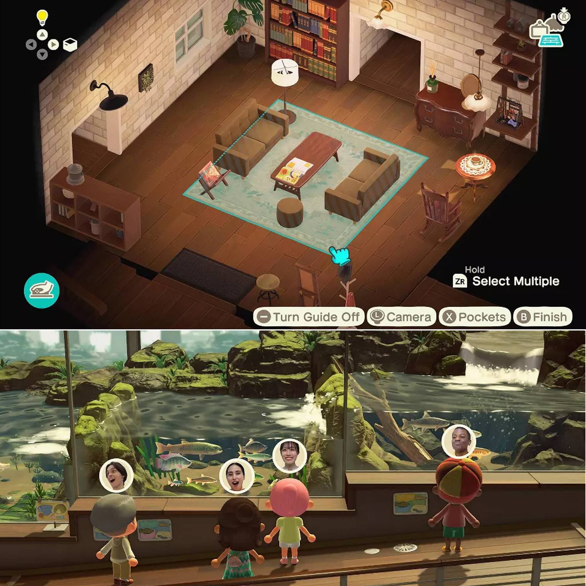 Hold ZR Select Multiple  
Turn Guide Off  
Camera  
Pockets  
Finish