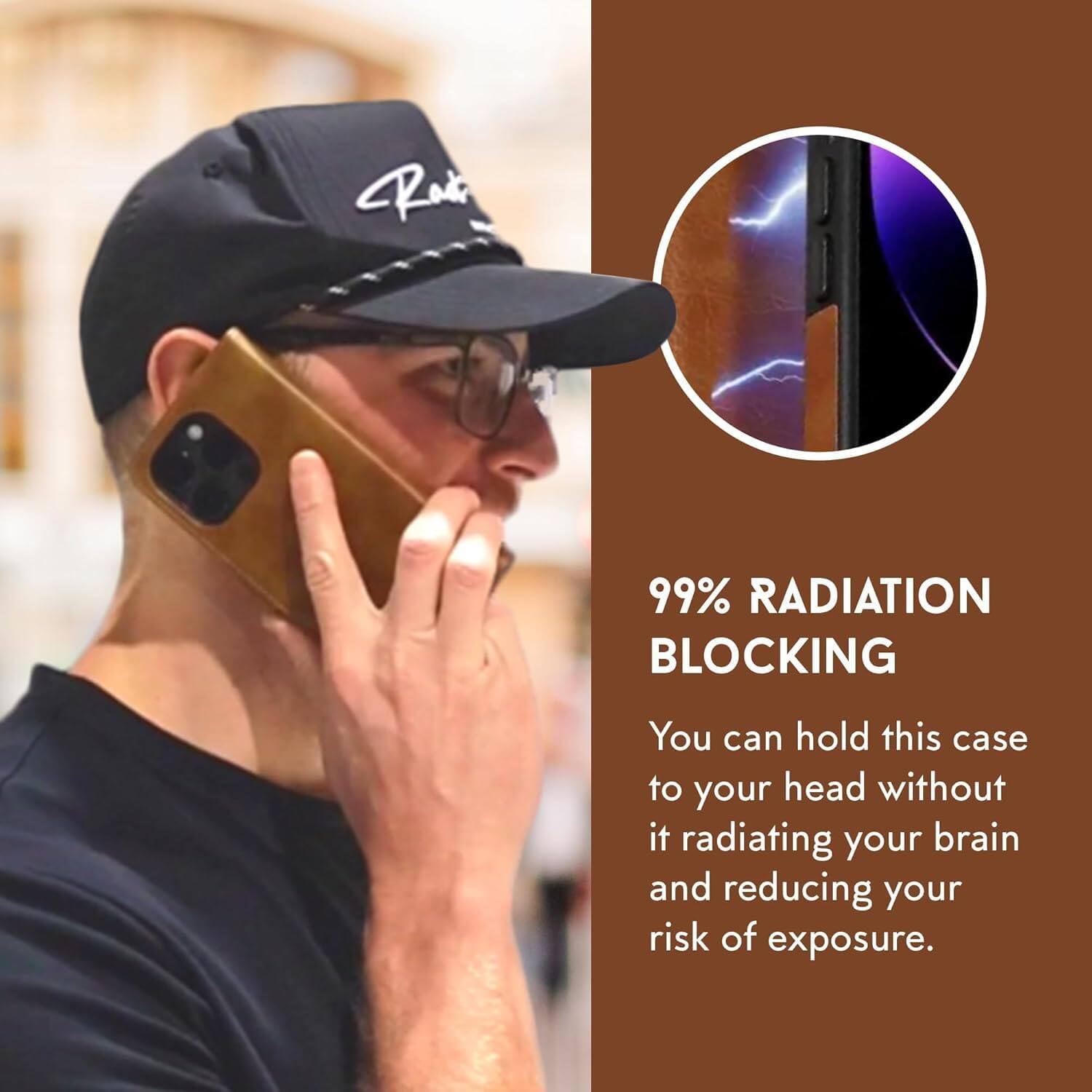 CR 99% RADIATION BLOCKING
You can hold this case to your head without it radiating your brain and reducing your risk of exposure.