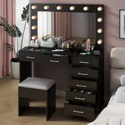 black makeup dressing table SlayStation Pro | 6 Drawer Bundle