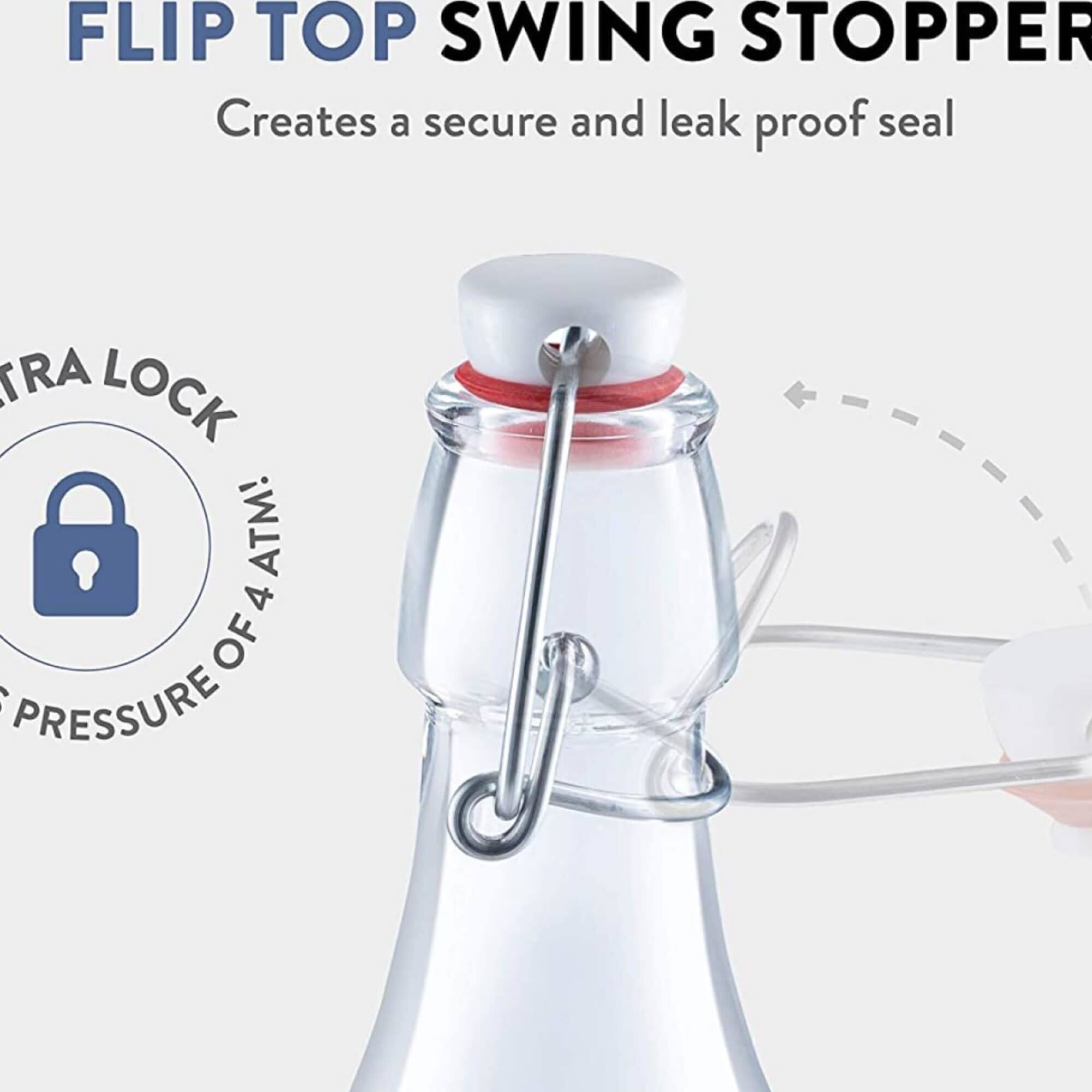 FLIP TOP SWING STOPPER  
Creates a secure and leak proof seal  

TRA LOCK ATM!  
4 ATM PRESSURE