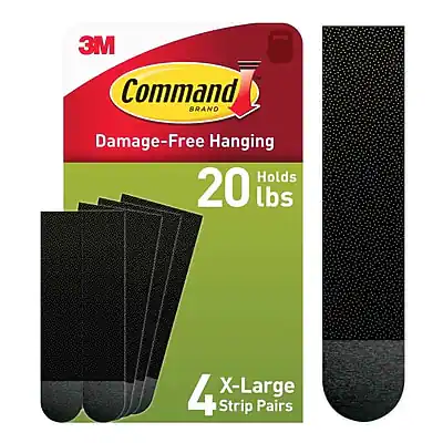 3M Command Brand Damage-Free Hanging
20 lbs
4 X-Large Strip Pairs