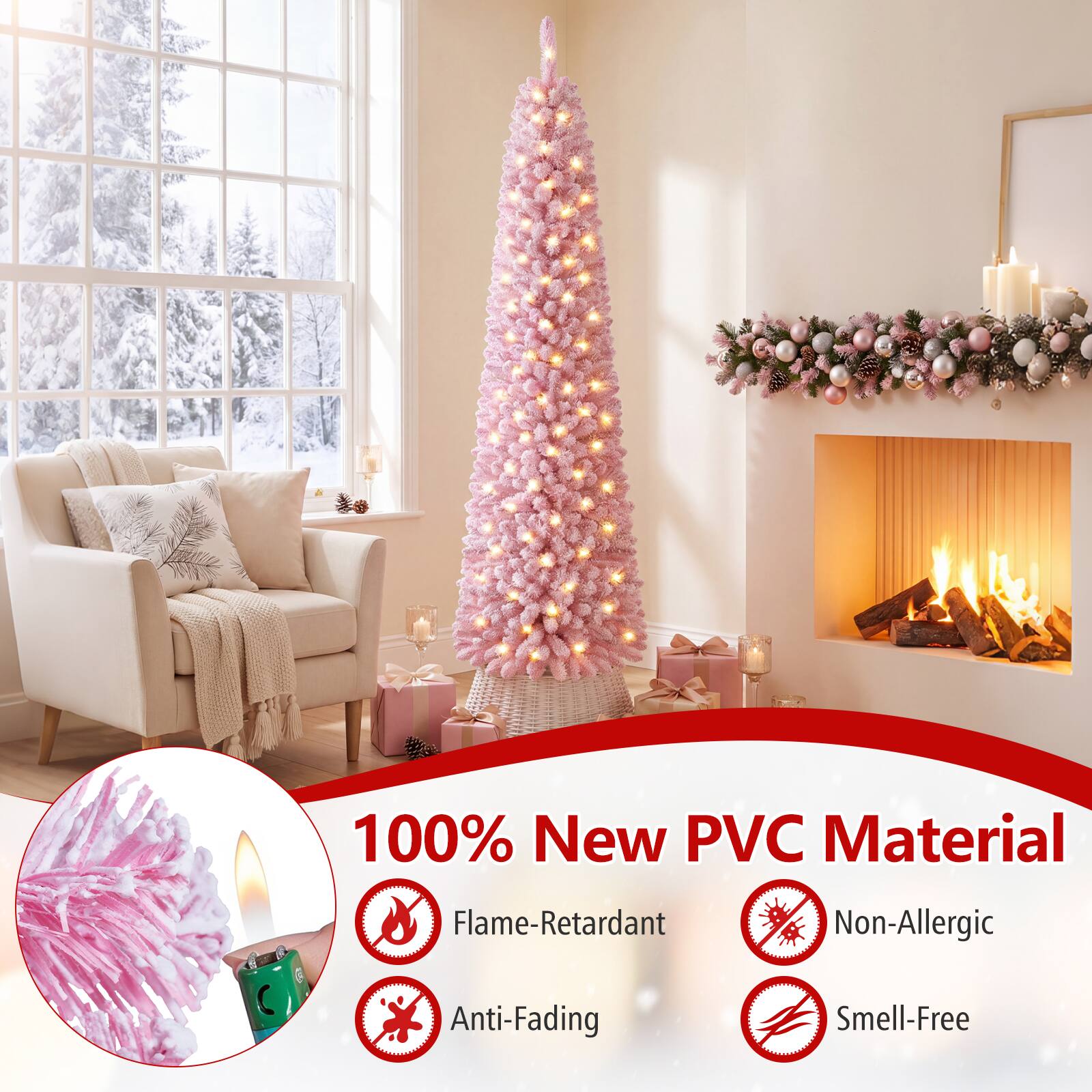 100% New PVC Material  
Flame-Retardant  
Non-Allergic  
Anti-Fading  
Smell-Free