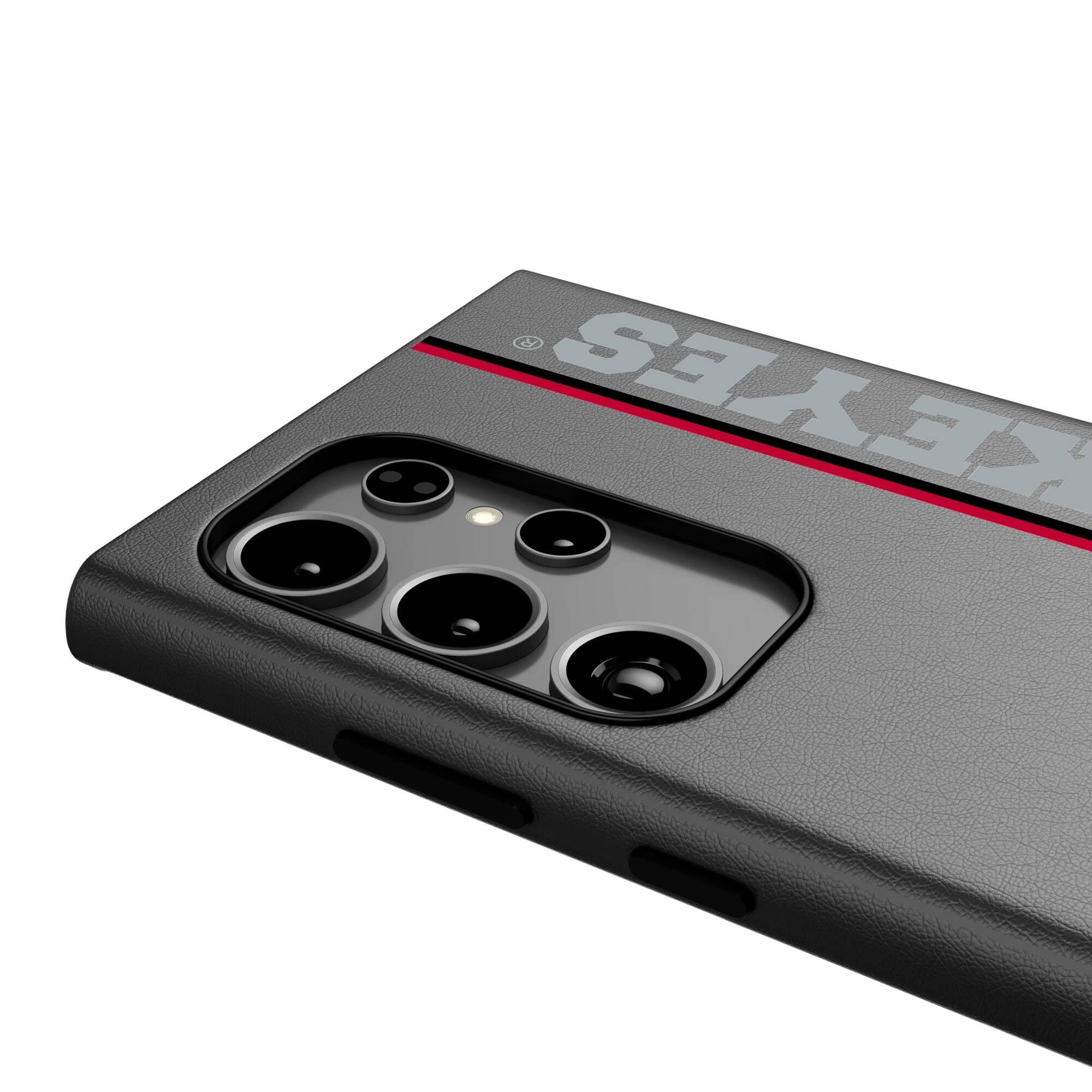 Alt View 2. Keyscaper - Ohio State Buckeyes Galaxy Magnetic Bump Case - S24 Ultra - Black.