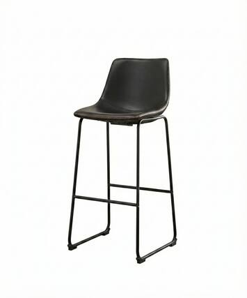Front. AOITUN - Counter Height Bar Stools, Ideal for Kitchen Island and Bar, Modern Design with Comfortable Seating - Black.