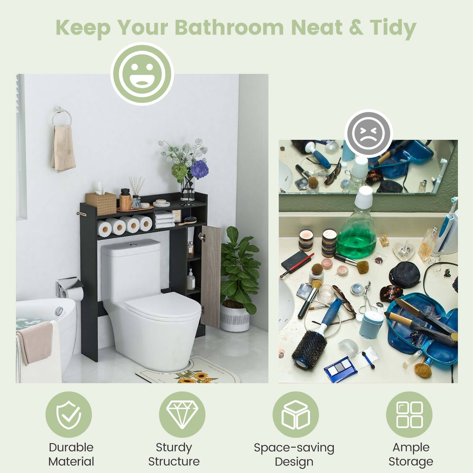 Keep Your Bathroom Neat & Tidy
Durable Material
Sturdy Structure
Space-saving Design
Ample Storage