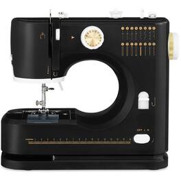 Best Choice Products - 55-Piece Sewing Machine Kit for Beginners, w/ 16 Stitch Patterns, Double Stitching - Black/Gold