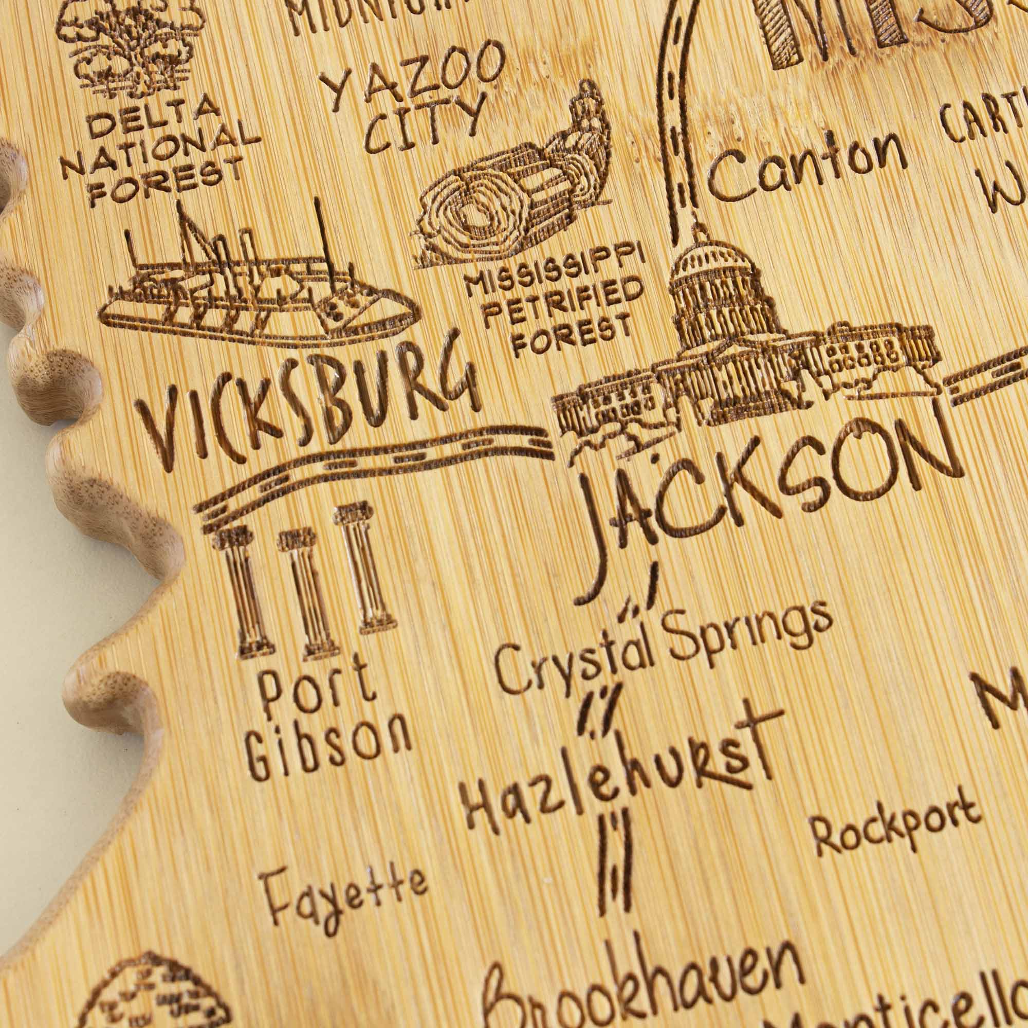 MIDNIGHT  
DELTA NATIONAL FOREST  
YAZOO CITY  
MISSISSIPPI PETRIFIED FOREST  
VICKSBURG  
CANTON  
NATIONAL CITY  
JACKSON  
CRYSTAL SPRINGS  
HAZLEHURST  
PORT GIBSON  
FAYETTE  
ROCKPORT  
BROOKHAVEN  
MONTICELLO