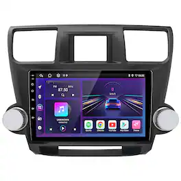 Junsun - For Toyota Highlander 2009-2013 10" Car Stereo Radio GPS Navi carplay 6+128GB 8Core Android 15 WIFI RDS DSP SWC FM BT - Black