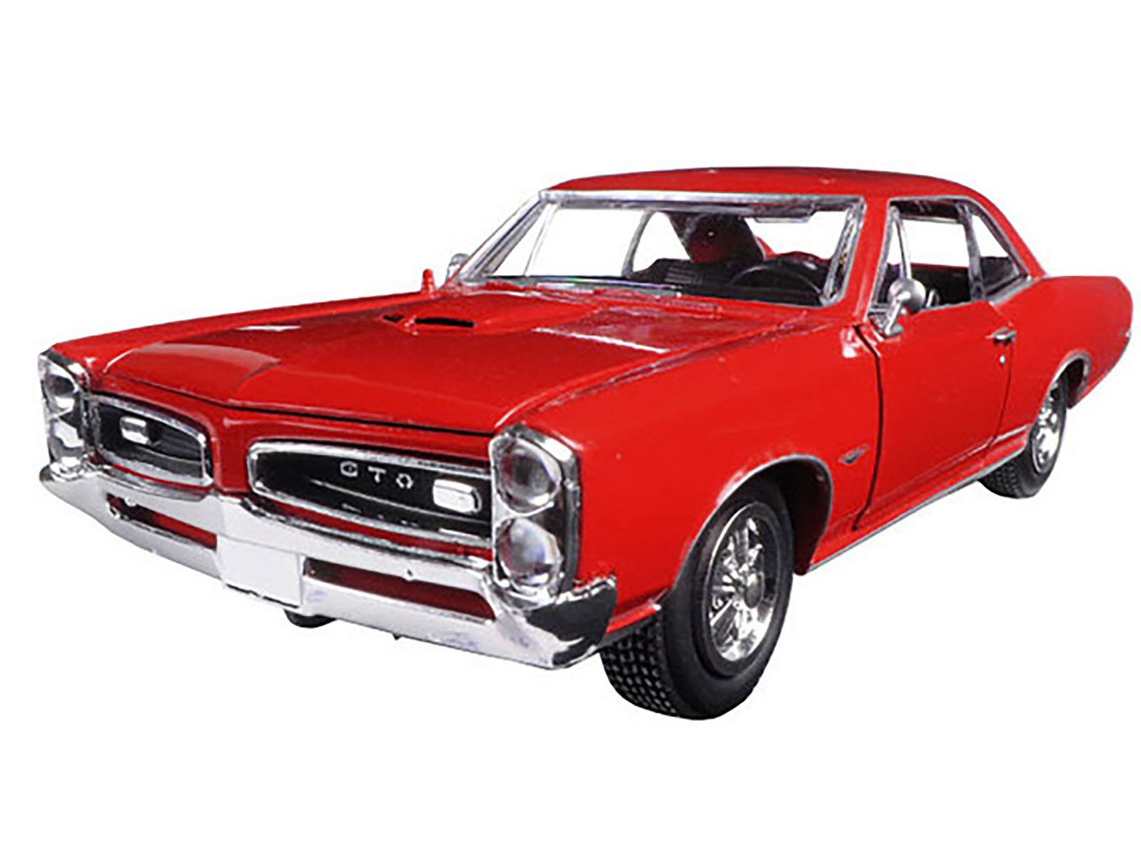 Alt View 1. New Ray - 1966 Pontiac GTO Red "Muscle Car Collection" 1/25 Diecast Model Car by New Ray.
