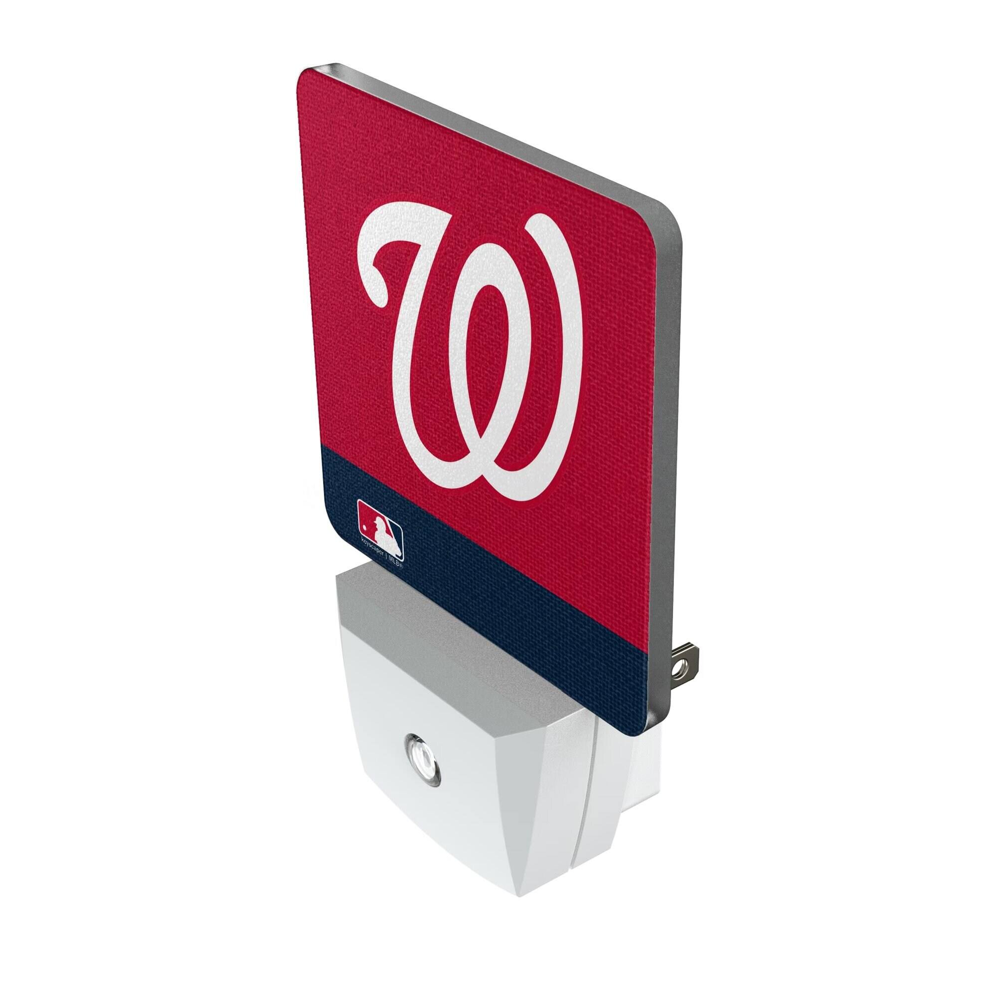 Alt View 1. Keyscaper - Washington Nationals Stripe Design Nightlight 2-Pack - Multicolor.
