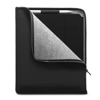 Front. Woolnut - Coated PU Folio for 12.9-inch iPad Pro - Black - , - Black.