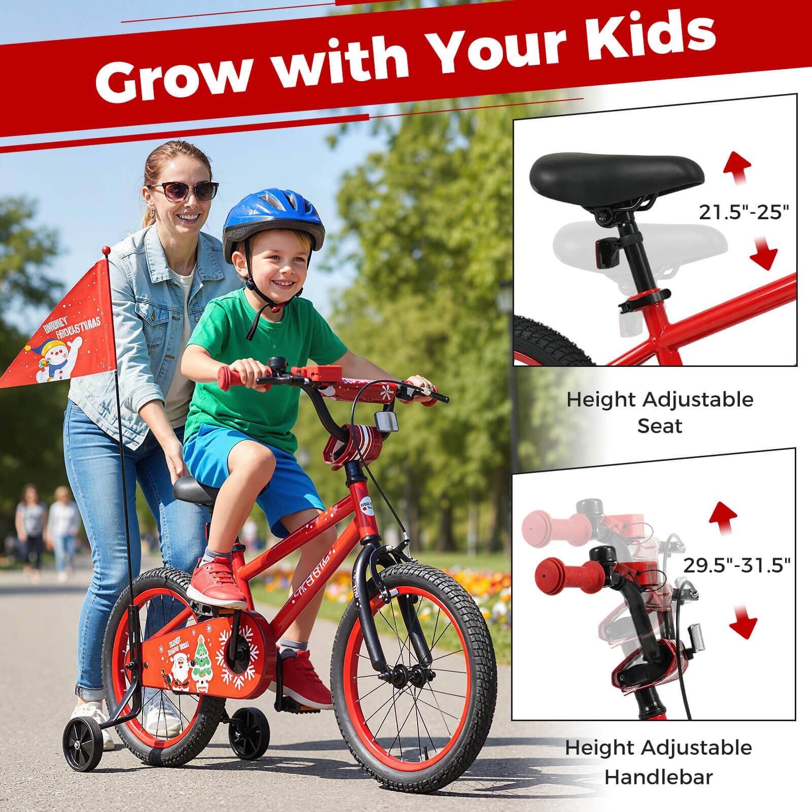 Grow with Your Kids

Height Adjustable Seat
21.5"-25"

Height Adjustable Handlebar
29.5"-31.5"