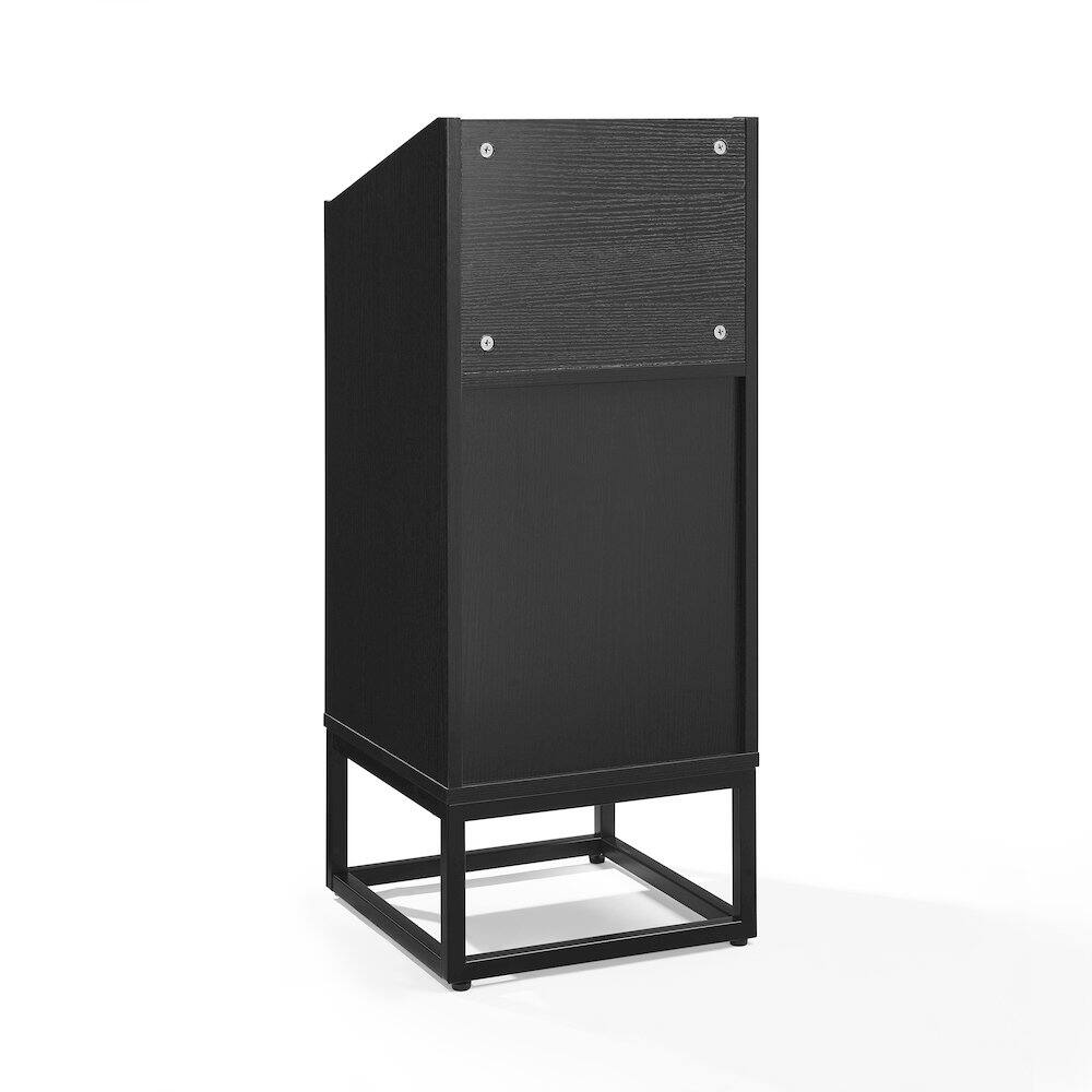 Alt View 4. Crosley Furniture - Enzo Small Vinyl Record Storage Stand - Black.