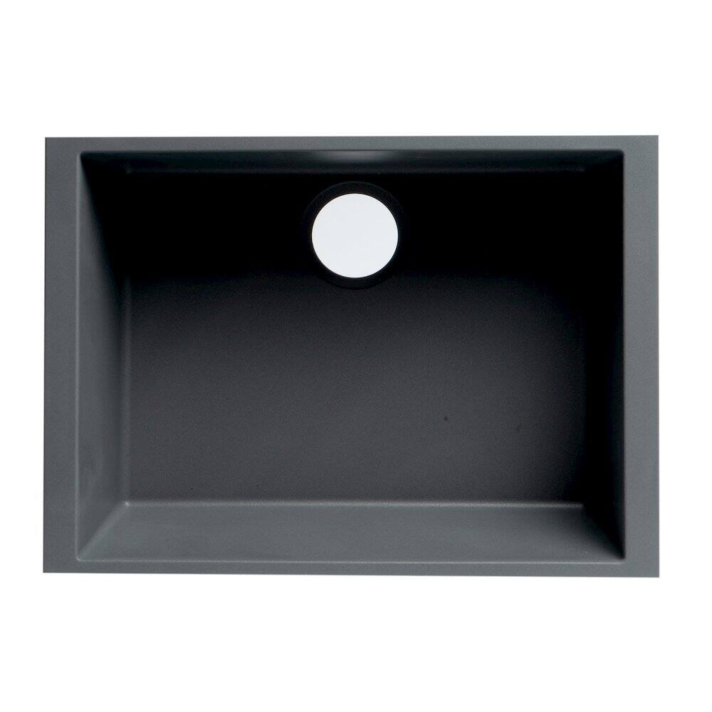Alt View 2. Alfi - ALFI brand Titanium 24 Undermount Single Bowl Granite Composite Kitchen Sink - Titanium.