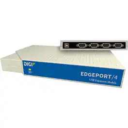 Digi International - Digi Edgeport/4 Serial Hub - External - USB Type A - Linux, PC - 4 x Number of Serial Ports External - Black