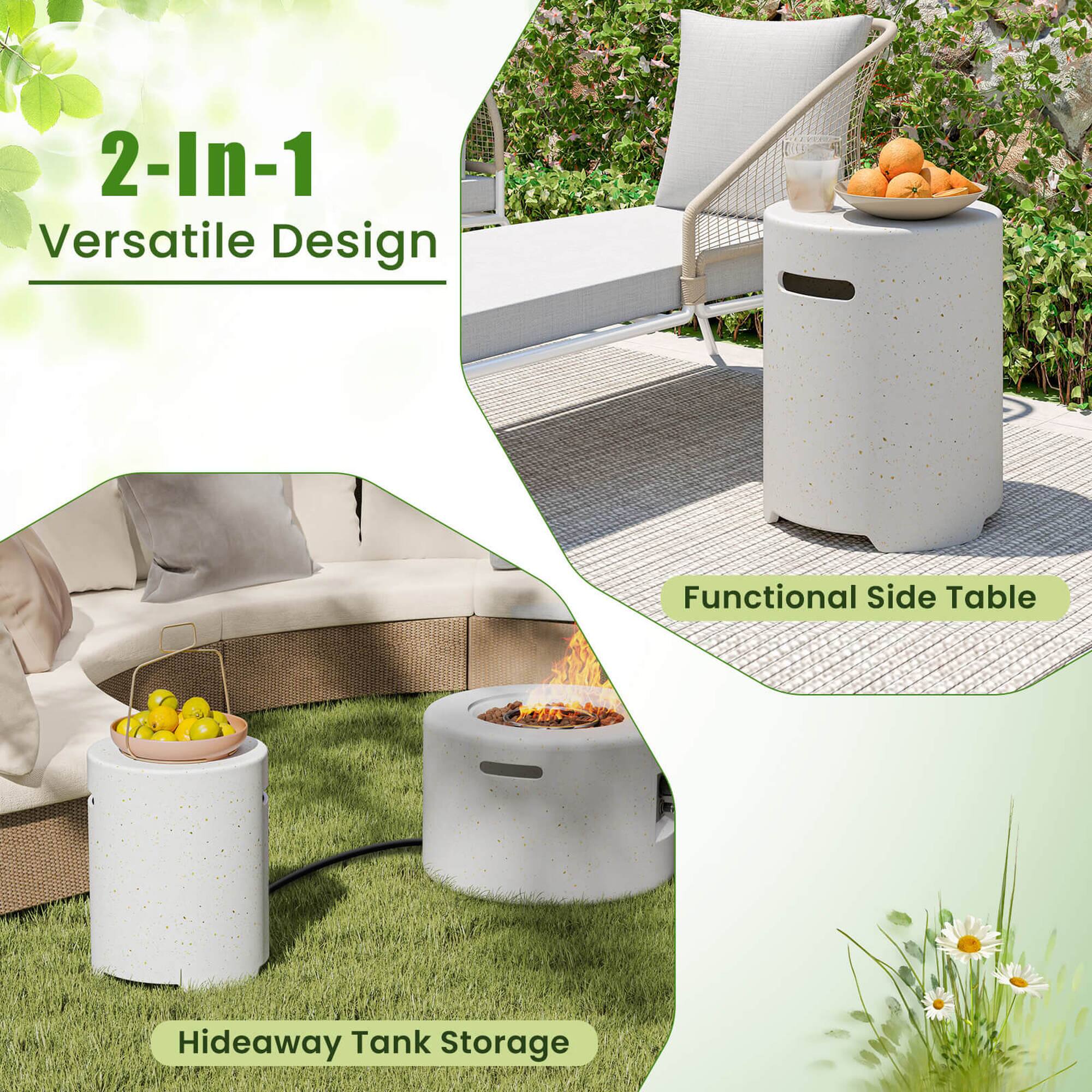 2-In-1 Versatile Design

Functional Side Table

Hideaway Tank Storage