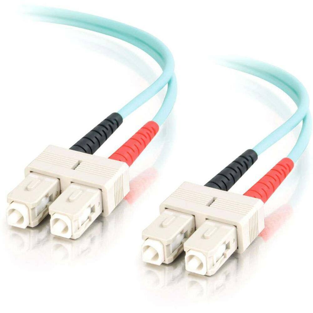 Front. C2G - C2G Fiber Optic Duplex Patch Cable - 3.28 ft Fiber Optic Network Cable - First End: 2 x SC Network - Male.