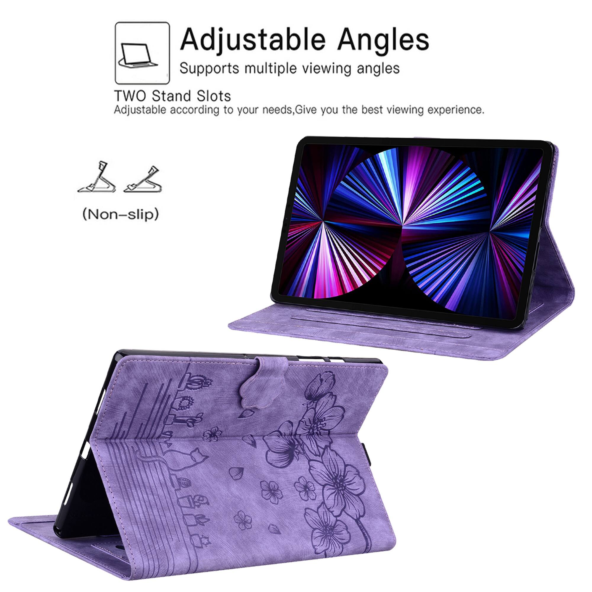 Adjustable Angles  
Supports multiple viewing angles  
TWO Stand Slots  
Adjustable according to your needs, Give you the best viewing experience.  
(Non-slip)