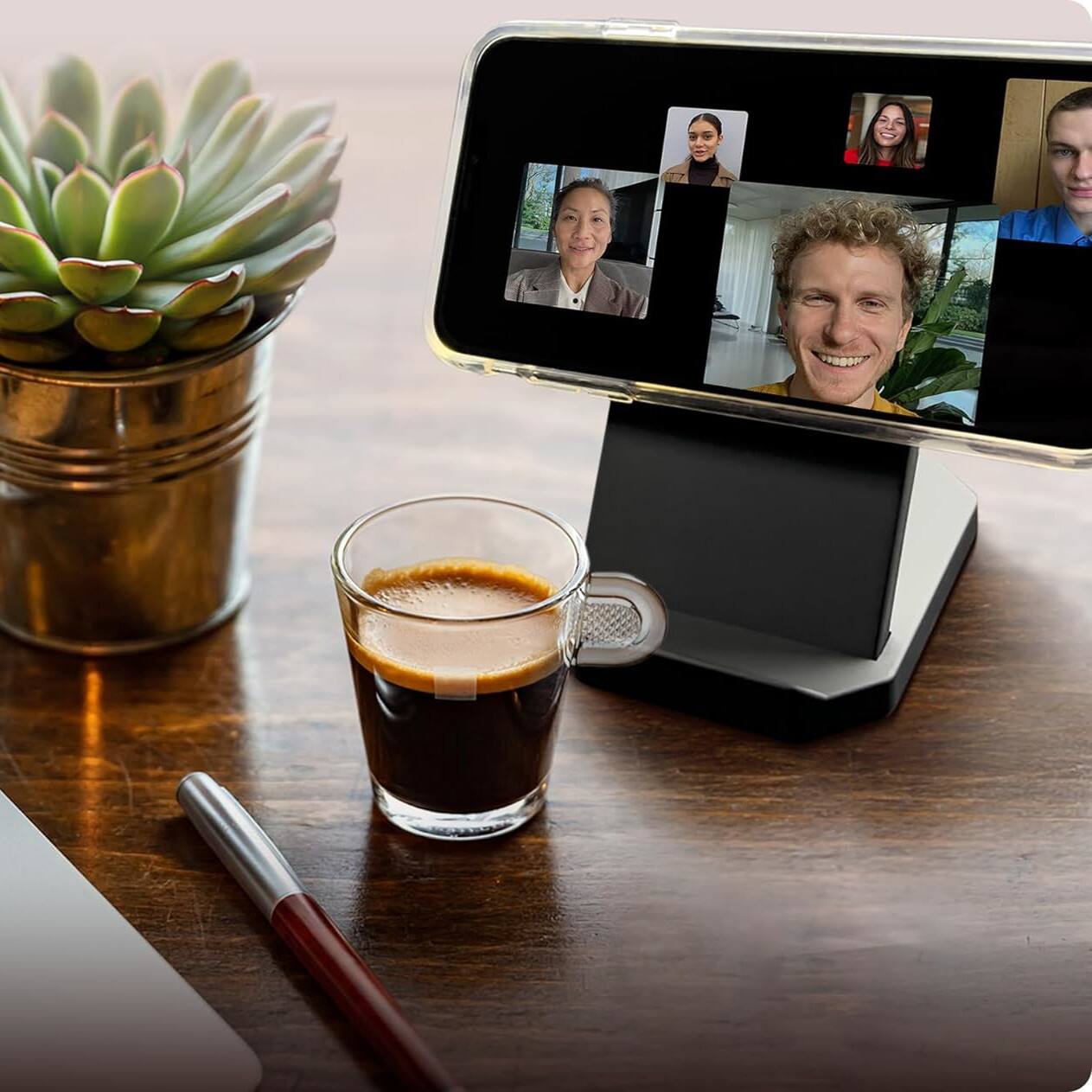 Alt View 8. Dark Energy - Dark Energy Mavrik Wireless Charging Stand | Compatible with MagSafe Devices | Versatile Orientation Options - Black.