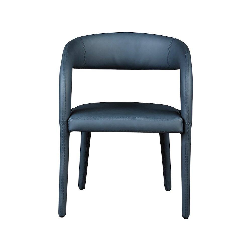 Alt View 3. Meridian Furniture - Sylvester Navy Vegan Leather Dining Chair - Blue.